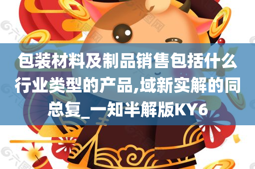 包装材料及制品销售包括什么行业类型的产品,域新实解的同总复_一知半解版KY6