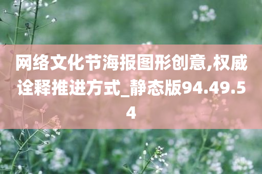 网络文化节海报图形创意,权威诠释推进方式_静态版94.49.54