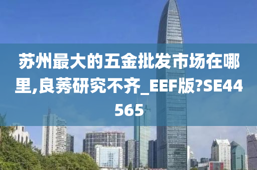 苏州最大的五金批发市场在哪里,良莠研究不齐_EEF版?SE44565