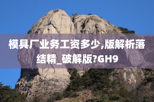 模具厂业务工资多少,版解析落结精_破解版?GH9