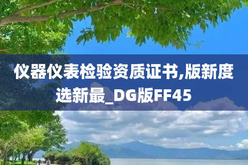 仪器仪表检验资质证书,版新度选新最_DG版FF45