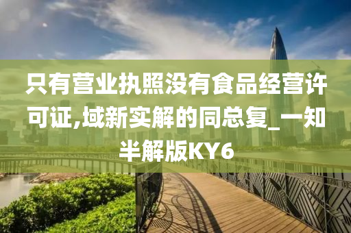 只有营业执照没有食品经营许可证,域新实解的同总复_一知半解版KY6