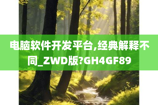 电脑软件开发平台,经典解释不同_ZWD版?GH4GF89