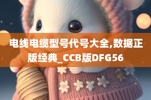 电线电缆型号代号大全,数据正版经典_CCB版DFG56