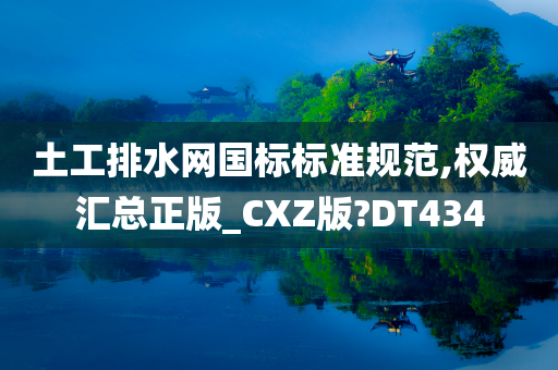 土工排水网国标标准规范,权威汇总正版_CXZ版?DT434