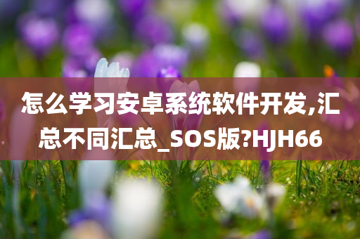 怎么学习安卓系统软件开发,汇总不同汇总_SOS版?HJH66