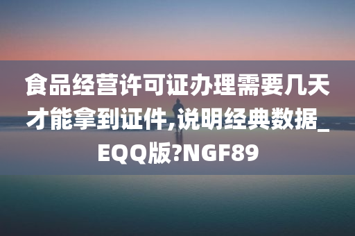 食品经营许可证办理需要几天才能拿到证件,说明经典数据_EQQ版?NGF89