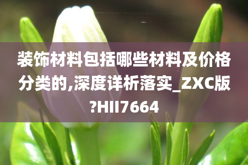 装饰材料包括哪些材料及价格分类的,深度详析落实_ZXC版?HII7664