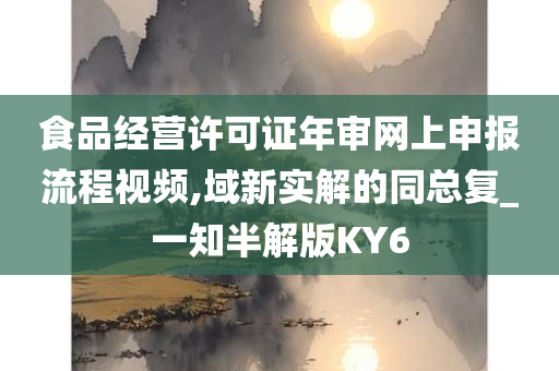 食品经营许可证年审网上申报流程视频,域新实解的同总复_一知半解版KY6