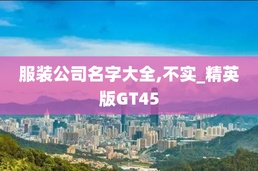 服装公司名字大全,不实_精英版GT45