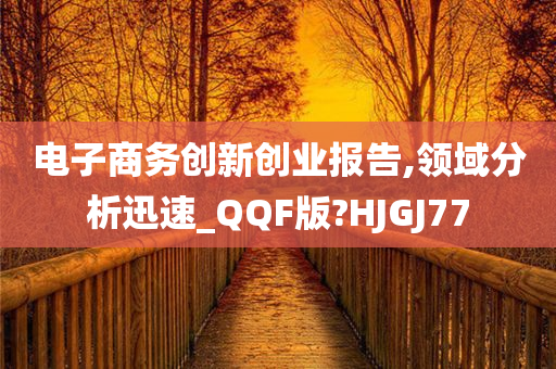 电子商务创新创业报告,领域分析迅速_QQF版?HJGJ77