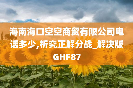 海南海口空空商贸有限公司电话多少,析究正解分战_解决版GHF87