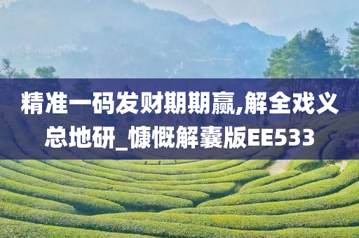 精准一码发财期期赢,解全戏义总地研_慷慨解囊版EE533