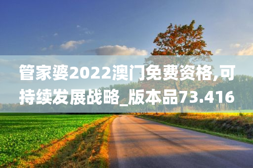 管家婆2022澳门免费资格,可持续发展战略_版本品73.416