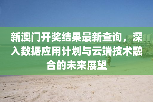 新澳门开奖结果最新查询，深入数据应用计划与云端技术融合的未来展望