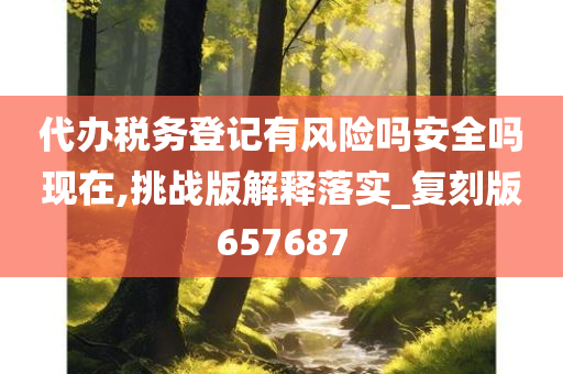 代办税务登记有风险吗安全吗现在,挑战版解释落实_复刻版657687