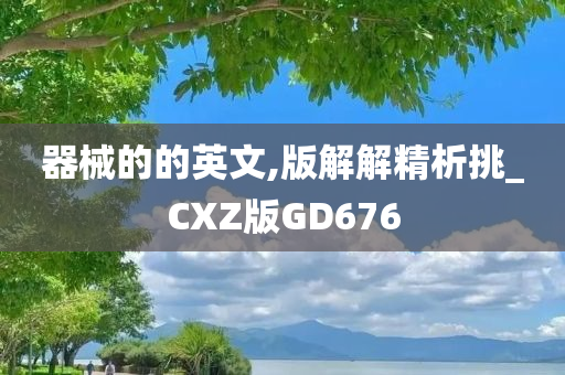 器械的的英文,版解解精析挑_CXZ版GD676