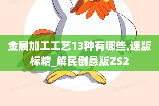 金属加工工艺13种有哪些,速版标精_解民倒悬版ZS2