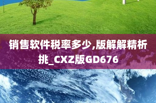 销售软件税率多少,版解解精析挑_CXZ版GD676