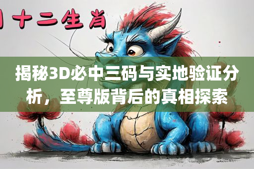 揭秘3D必中三码与实地验证分析，至尊版背后的真相探索