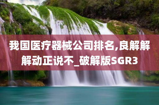 我国医疗器械公司排名,良解解解动正说不_破解版SGR3