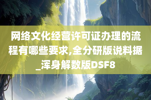 网络文化经营许可证办理的流程有哪些要求,全分研版说料据_浑身解数版DSF8