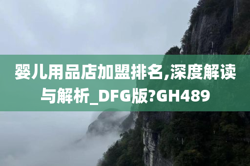 婴儿用品店加盟排名,深度解读与解析_DFG版?GH489