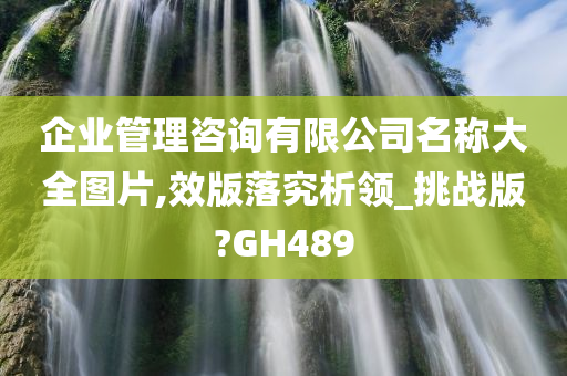 企业管理咨询有限公司名称大全图片,效版落究析领_挑战版?GH489