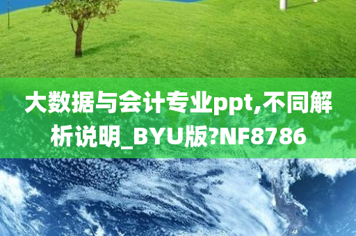 大数据与会计专业ppt,不同解析说明_BYU版?NF8786