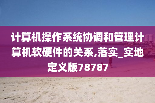 计算机操作系统协调和管理计算机软硬件的关系,落实_实地定义版78787