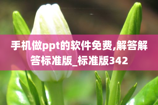 手机做ppt的软件免费,解答解答标准版_标准版342