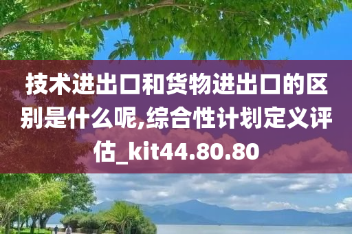 技术进出口和货物进出口的区别是什么呢,综合性计划定义评估_kit44.80.80