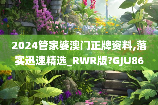 2024管家婆澳门正牌资料,落实迅速精选_RWR版?GJU86