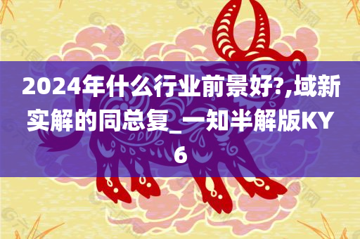 2024年什么行业前景好?,域新实解的同总复_一知半解版KY6