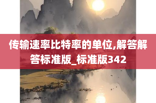 传输速率比特率的单位,解答解答标准版_标准版342