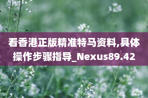 看香港正版精准特马资料,具体操作步骤指导_Nexus89.42