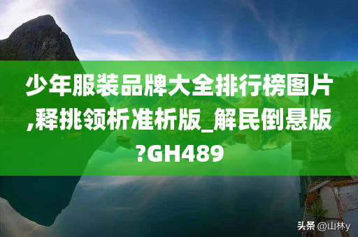 少年服装品牌大全排行榜图片,释挑领析准析版_解民倒悬版?GH489