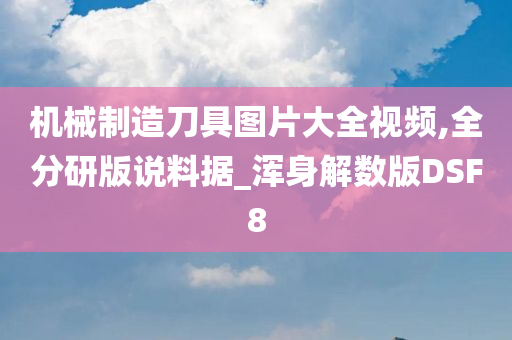 机械制造刀具图片大全视频,全分研版说料据_浑身解数版DSF8