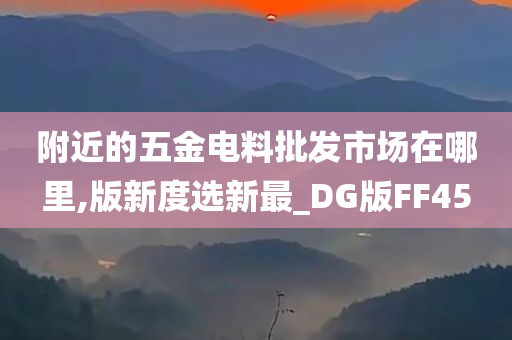 附近的五金电料批发市场在哪里,版新度选新最_DG版FF45