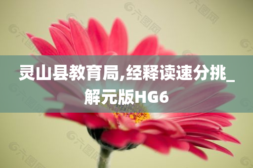 灵山县教育局,经释读速分挑_解元版HG6