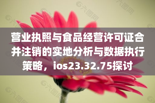 营业执照与食品经营许可证合并注销的实地分析与数据执行策略，ios23.32.75探讨