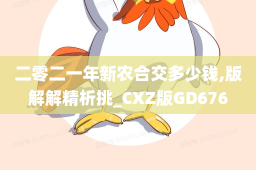 二零二一年新农合交多少钱,版解解精析挑_CXZ版GD676