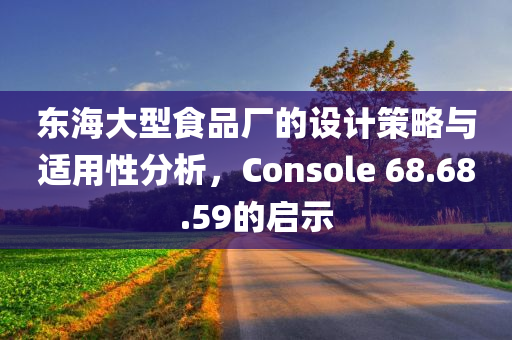 东海大型食品厂的设计策略与适用性分析，Console 68.68.59的启示