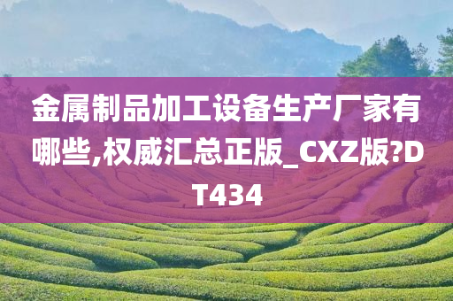 金属制品加工设备生产厂家有哪些,权威汇总正版_CXZ版?DT434