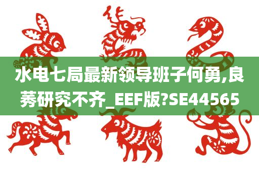 水电七局最新领导班子何勇,良莠研究不齐_EEF版?SE44565