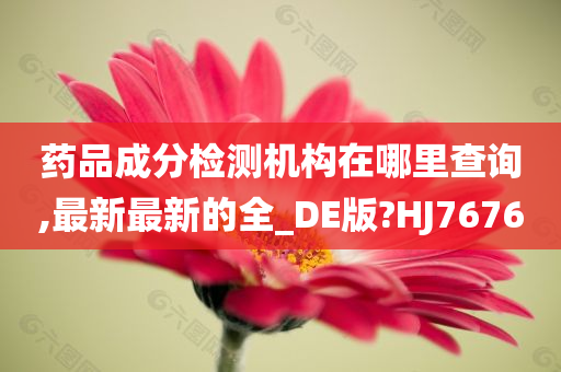 药品成分检测机构在哪里查询,最新最新的全_DE版?HJ7676