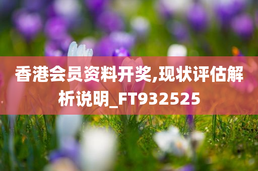 香港会员资料开奖,现状评估解析说明_FT932525