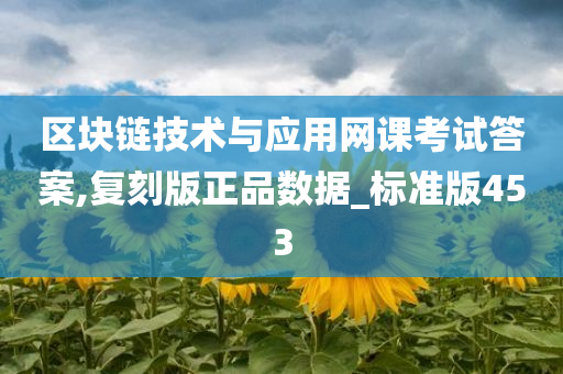 区块链技术与应用网课考试答案,复刻版正品数据_标准版453