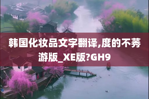 韩国化妆品文字翻译,度的不莠游版_XE版?GH9