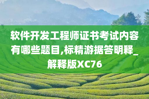 软件开发工程师证书考试内容有哪些题目,标精游据答明释_解释版XC76